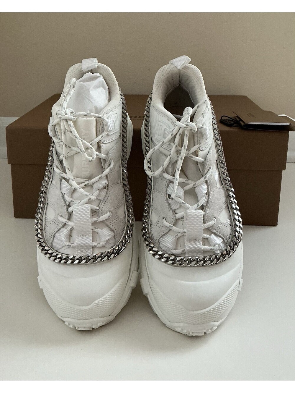 Burberry arthur Chain Link Chunky Sneaker Women's Size 8